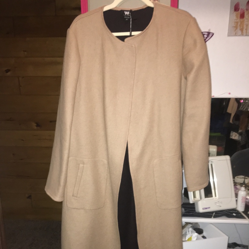 Long Oak W BY WORTH Luxury Wool Coat W163CT24-MD